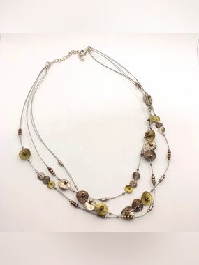 Silpada N2263 Triple Strand Necklace With Sterling Silver, Brass, & Copper